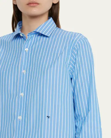 Hommegirls Stripe Classic Button-Up Cotton Shirt | Thumbnail 5