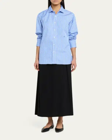 Hommegirls Stripe Classic Button-Up Cotton Shirt | Thumbnail 6