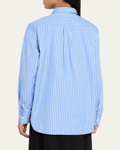Hommegirls Stripe Classic Button-Up Cotton Shirt | Thumbnail 7