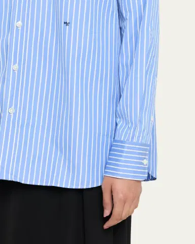 Hommegirls Stripe Classic Button-Up Cotton Shirt | Thumbnail 9