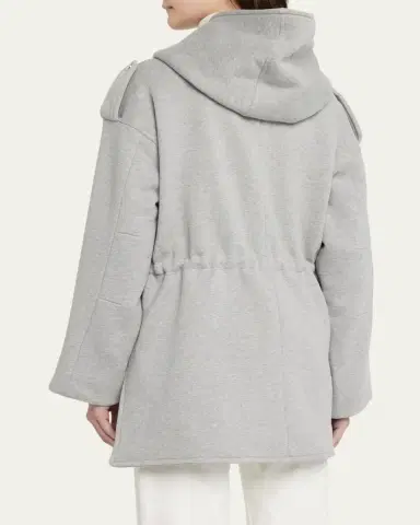 FAZ Ruby Hooded Top Coat with Drawcord Waist | Thumbnail 3 FAZ Ruby Hooded Top Coat with Drawcord Waist | Thumbnail 3