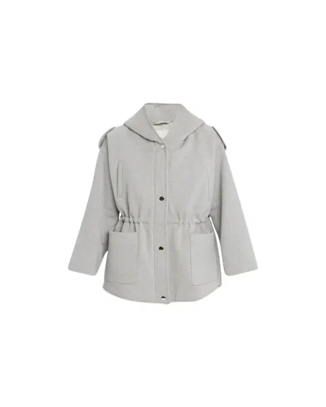 FAZ Ruby Hooded Top Coat with Drawcord Waist
