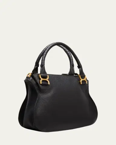 Chloé Marcie Medium Double Carry Satchel Bag in Grained Leather | Thumbnail 3 Chloé Marcie Medium Double Carry Satchel Bag in Grained Leather | Thumbnail 3