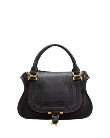 Chloé Marcie Medium Double Carry Satchel Bag in Grained Leather | Thumbnail 1 Chloé Marcie Medium Double Carry Satchel Bag in Grained Leather | Thumbnail 1