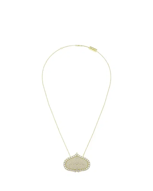 KAMAL Eye Adore Diamond Pave Pendant Necklace, 25mm
