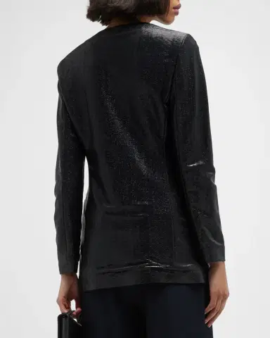Giorgio Armani Sparkle Collarless Slim Jacket | Thumbnail 2
