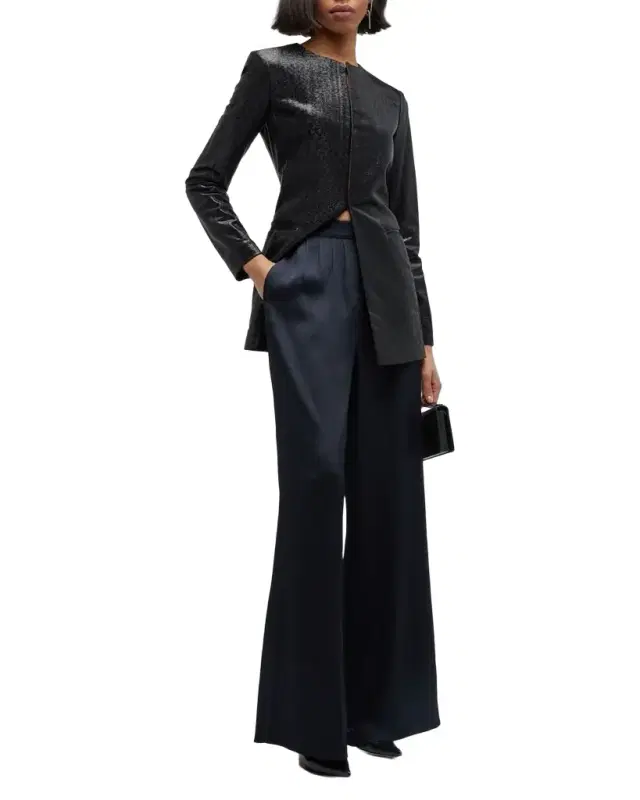 Giorgio Armani Sparkle Collarless Slim Jacket