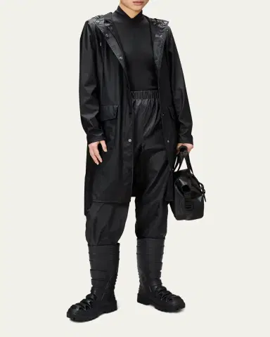 Rains Curve Belted Trench Coat with Drawstring Hood | Thumbnail 4 Rains Curve Belted Trench Coat with Drawstring Hood | Thumbnail 4