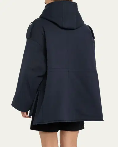 FAZ Ruby Hooded Top Coat with Drawcord Waist | Thumbnail 3 FAZ Ruby Hooded Top Coat with Drawcord Waist | Thumbnail 3