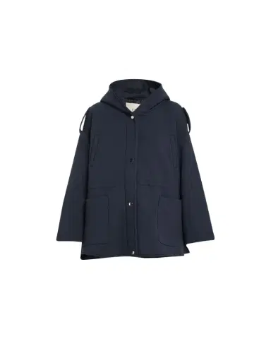 FAZ Ruby Hooded Top Coat with Drawcord Waist | Thumbnail 1 FAZ Ruby Hooded Top Coat with Drawcord Waist | Thumbnail 1