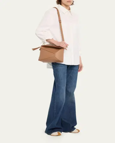 Loewe Puzzle Edge Small Top-Handle Bag in Grained Leather | Thumbnail 9 Loewe Puzzle Edge Small Top-Handle Bag in Grained Leather | Thumbnail 9