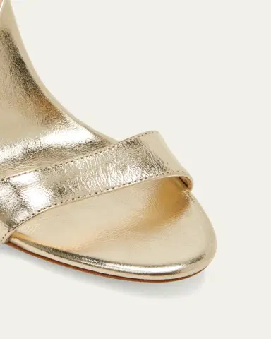 Loeffler Randall Malia Metallic Leather Block-Heel Sandals | Thumbnail 5