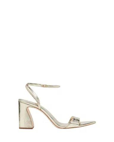 Loeffler Randall Malia Metallic Leather Block-Heel Sandals | Thumbnail 1