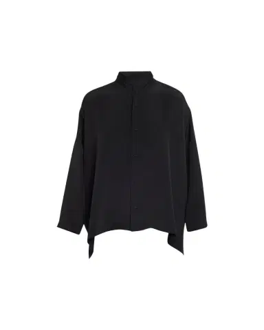Eskandar Wide Longer Back Double Stand Collar Shirt (Mid Plus) | Thumbnail 1 Eskandar Wide Longer Back Double Stand Collar Shirt (Mid Plus) | Thumbnail 1