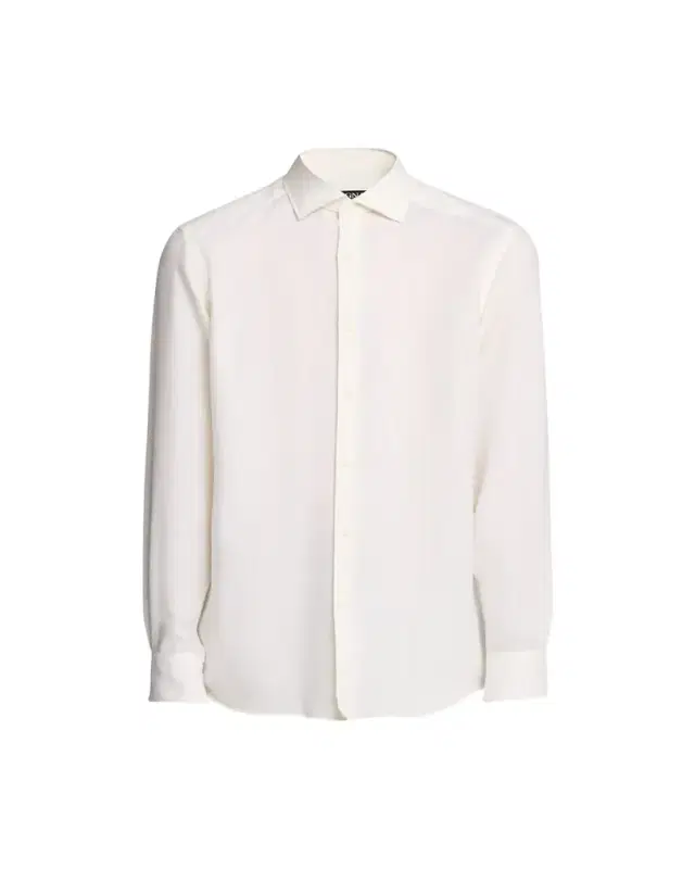 ZEGNA Men's Cotton-Cashmere Cashco Sport Shirt