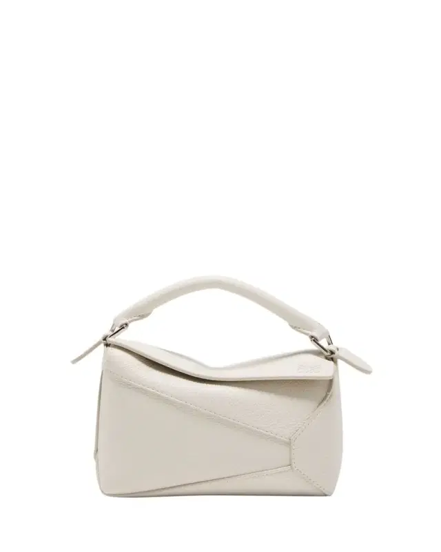 Loewe Puzzle Edge Mini Top-Handle Bag in Grained Leather