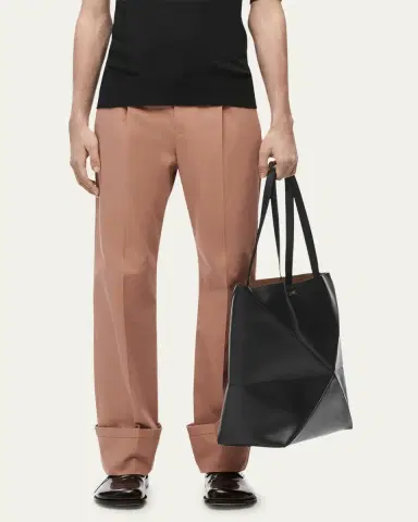 Loewe Puzzle Fold Large Tote Bag in Shiny Leather | Thumbnail 2