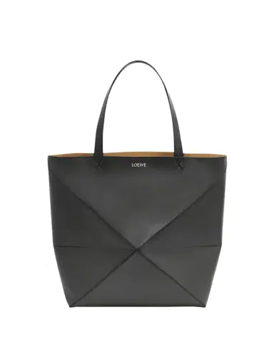 Loewe Puzzle Fold Large Tote Bag in Shiny Leather | Thumbnail 1