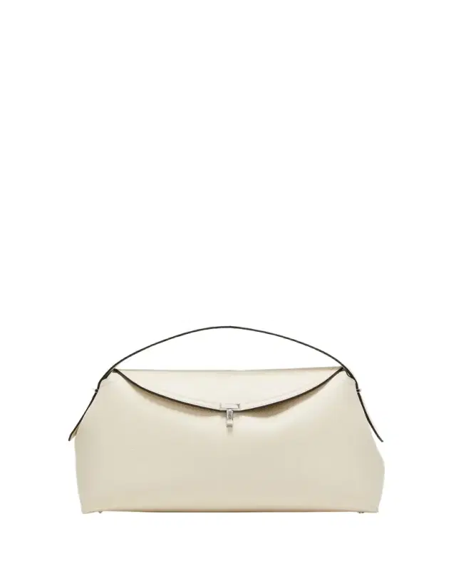 Toteme T-Lock Top Handle Bag in Pebble Grain Leather