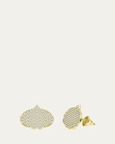 KAMAL Eye Adore Stud Earrings in Gold and White Diamonds, 12mm | Thumbnail 2 KAMAL Eye Adore Stud Earrings in Gold and White Diamonds, 12mm | Thumbnail 2