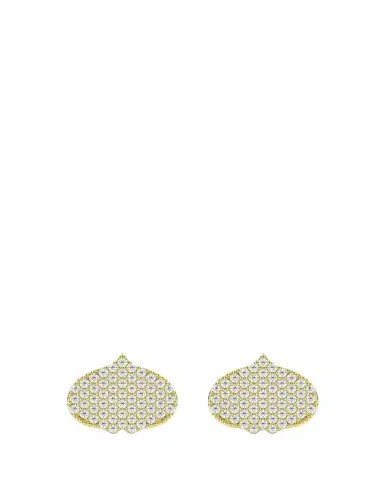 KAMAL Eye Adore Stud Earrings in Gold and White Diamonds, 12mm | Thumbnail 1 KAMAL Eye Adore Stud Earrings in Gold and White Diamonds, 12mm | Thumbnail 1