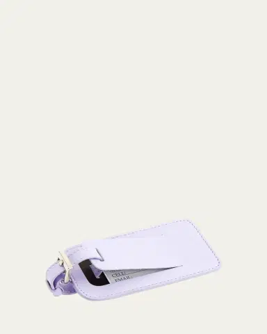 Royce New York Monogrammed Leather Luggage Tag, Personalized | Thumbnail 2