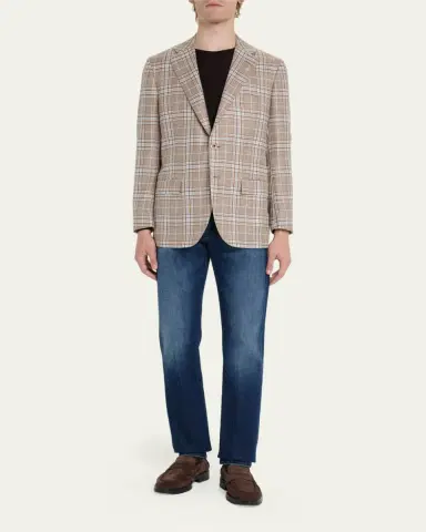Santoni Men's Rock Suede Lug Sole Penny Loafers | Thumbnail 3