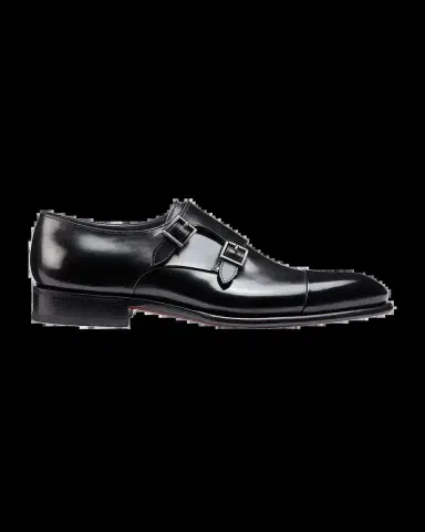 Santoni Men's Ira Double-Monk Leather Shoes | Thumbnail 2