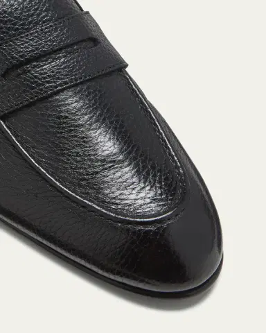 Brioni Men's Appia Deerskin Penny Loafers | Thumbnail 3 Brioni Men's Appia Deerskin Penny Loafers | Thumbnail 3