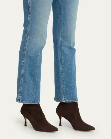 Manolo Blahnik Pamfilo Suede Stiletto Tall Boots | Thumbnail 2
