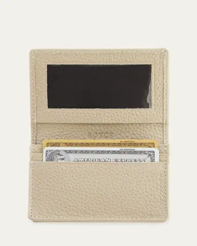 ROYCE New York Monogrammed Leather Card Holder Wallet | Thumbnail 2