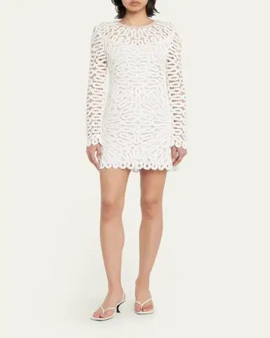 Simkhai Mccall Cage Crochet Mini Dress | Thumbnail 2 Simkhai Mccall Cage Crochet Mini Dress | Thumbnail 2