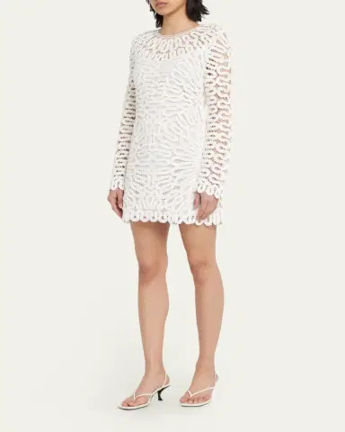Simkhai Mccall Cage Crochet Mini Dress | Thumbnail 4 Simkhai Mccall Cage Crochet Mini Dress | Thumbnail 4