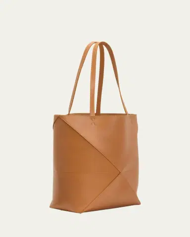 Loewe Puzzle Fold Medium Tote Bag in Shiny Leather | Thumbnail 7