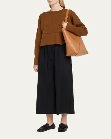 Loewe Puzzle Fold Medium Tote Bag in Shiny Leather | Thumbnail 9
