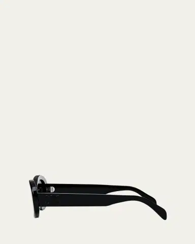 Celine Triomphe Logo Oval Acetate Sunglasses | Thumbnail 7