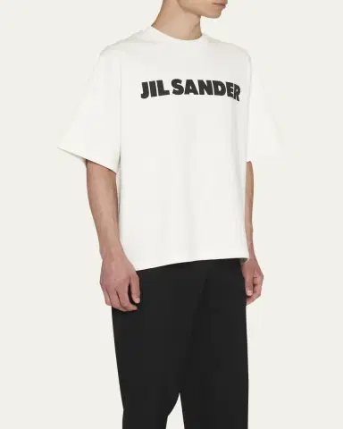 Jil Sander Men's Boxy Logo T-Shirt | Thumbnail 4
