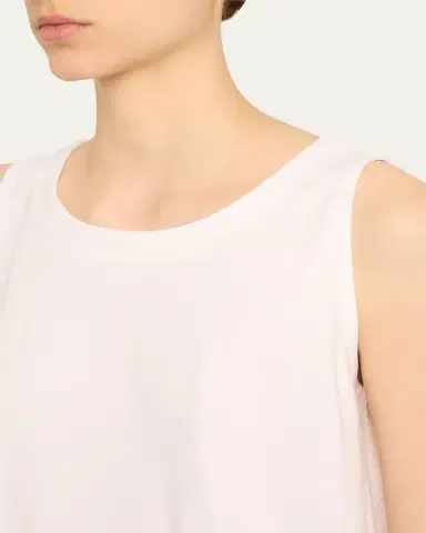 Eskandar A-Line Round-Neck Long Shell Top | Thumbnail 5