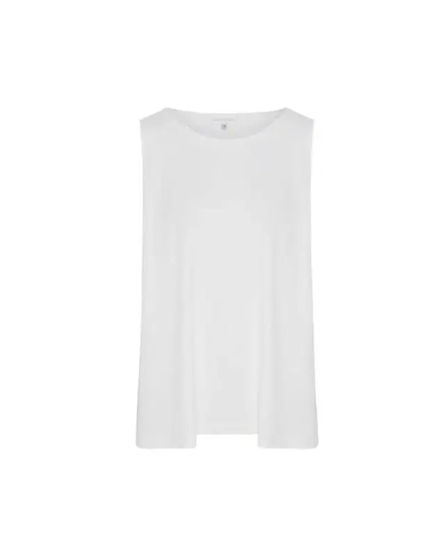 A-Line Round-Neck Long Shell Top