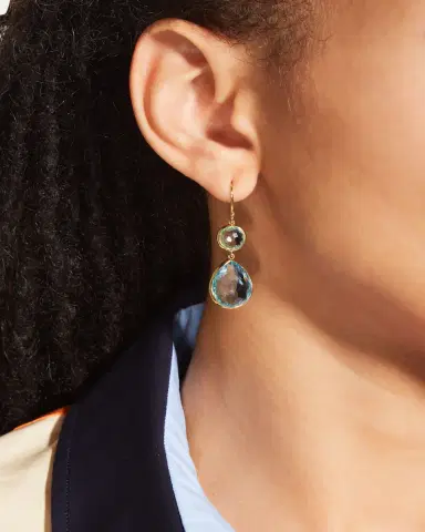 Ippolita Rock Candy Snowman Teardrop Earrings in 18K Gold | Thumbnail 2 Ippolita Rock Candy Snowman Teardrop Earrings in 18K Gold | Thumbnail 2