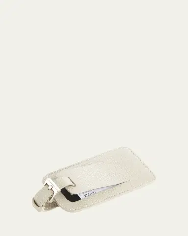 Royce New York Monogrammed Leather Luggage Tag, Personalized | Thumbnail 2