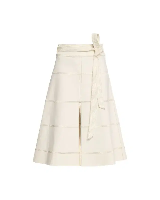 Tanya Taylor Hudson High-Waist Belted Denim Midi Skirt