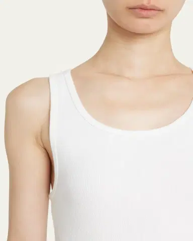 ÉTERNE Cropped Scoop-Neck Tank Top | Thumbnail 5