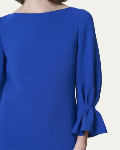Carolina Herrera Ruffle-Cuff Shift Dress | Thumbnail 4 Carolina Herrera Ruffle-Cuff Shift Dress | Thumbnail 4