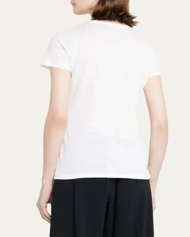 MAJESTIC FILATURES Stretch Linen Crewneck Tee | Thumbnail 3