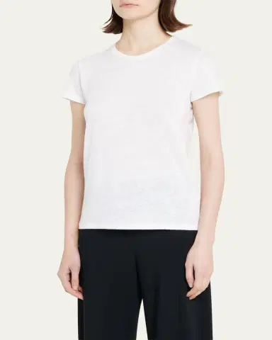 MAJESTIC FILATURES Stretch Linen Crewneck Tee | Thumbnail 4