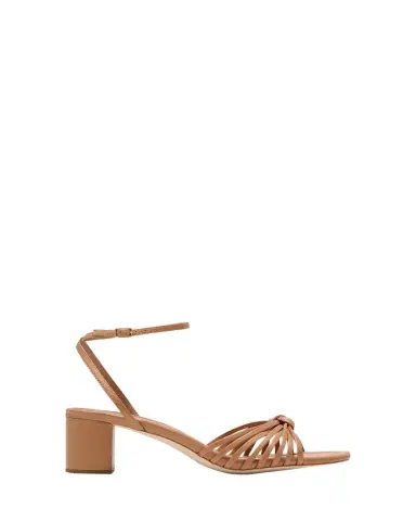 Loeffler Randall Olivia Leather Knot Block Heel Sandals | Thumbnail 1