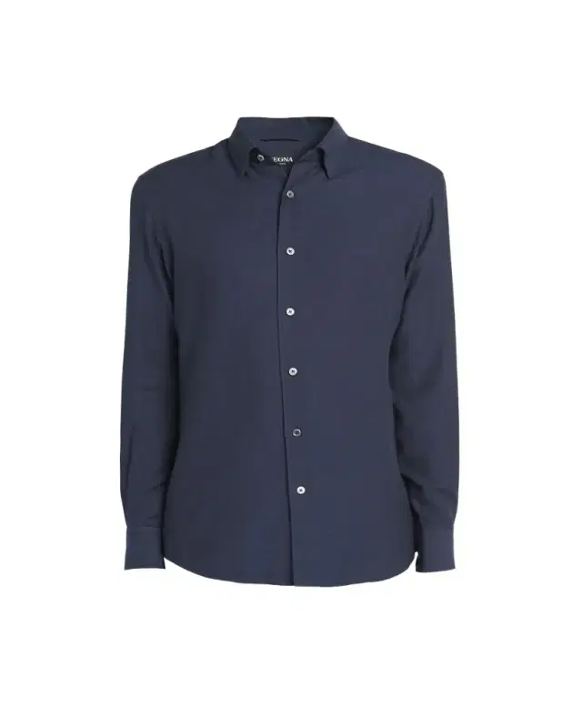 ZEGNA Men's Cashmere-Cotton Cashco Sport Shirt
