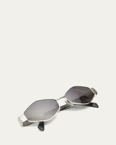 CELINE Triomphe Round Metal & Acetate Sunglasses | Thumbnail 5