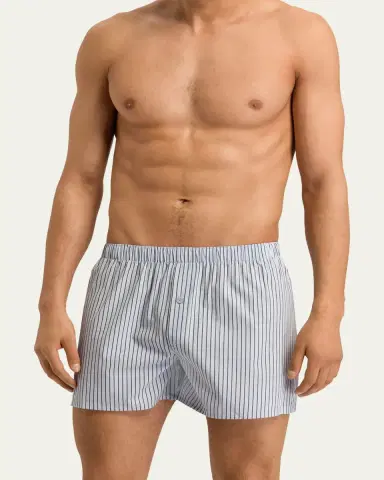 Hanro Men's Fancy Woven Cotton Boxers | Thumbnail 3
